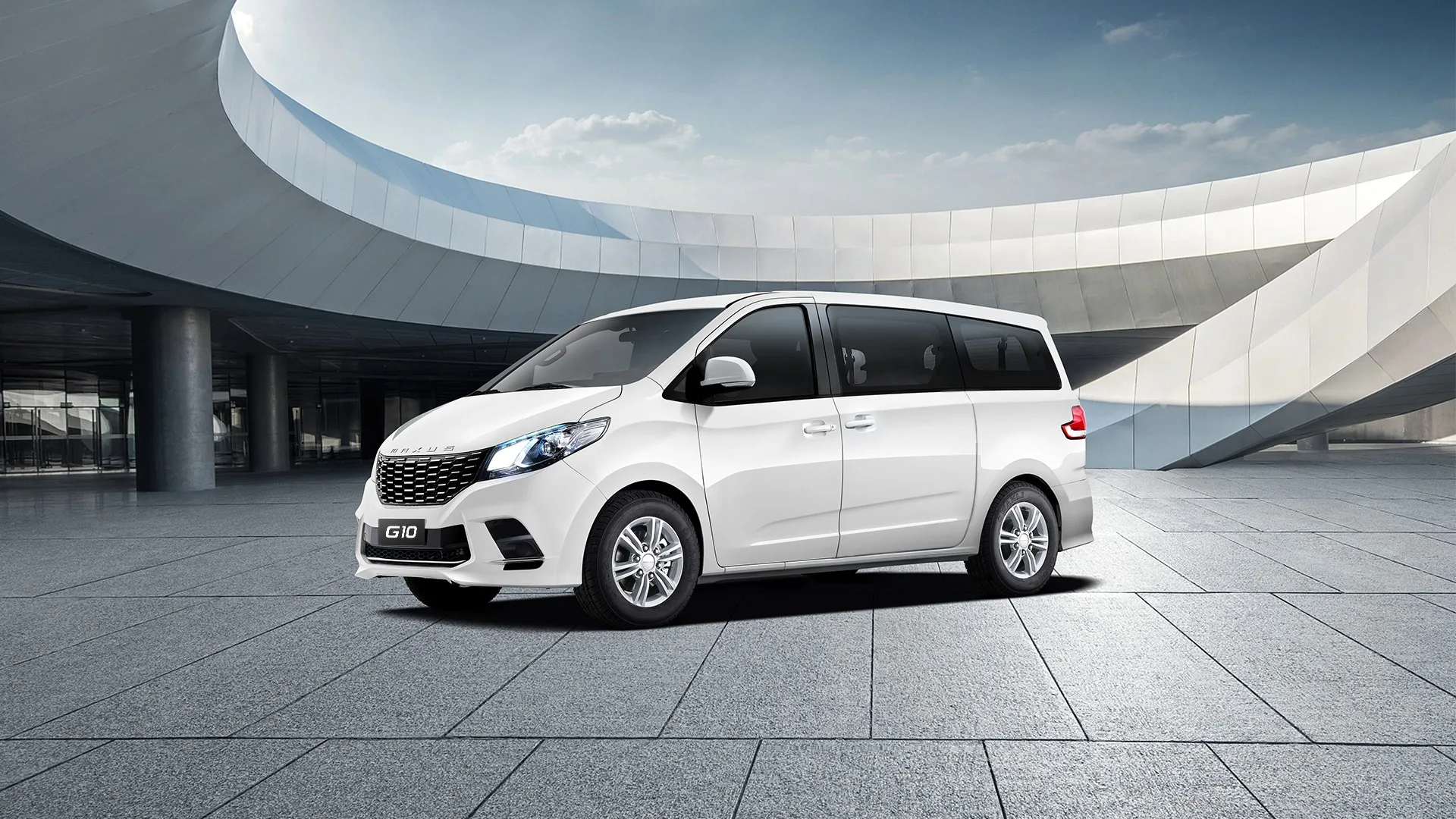 G10 front three-quarter white modern building