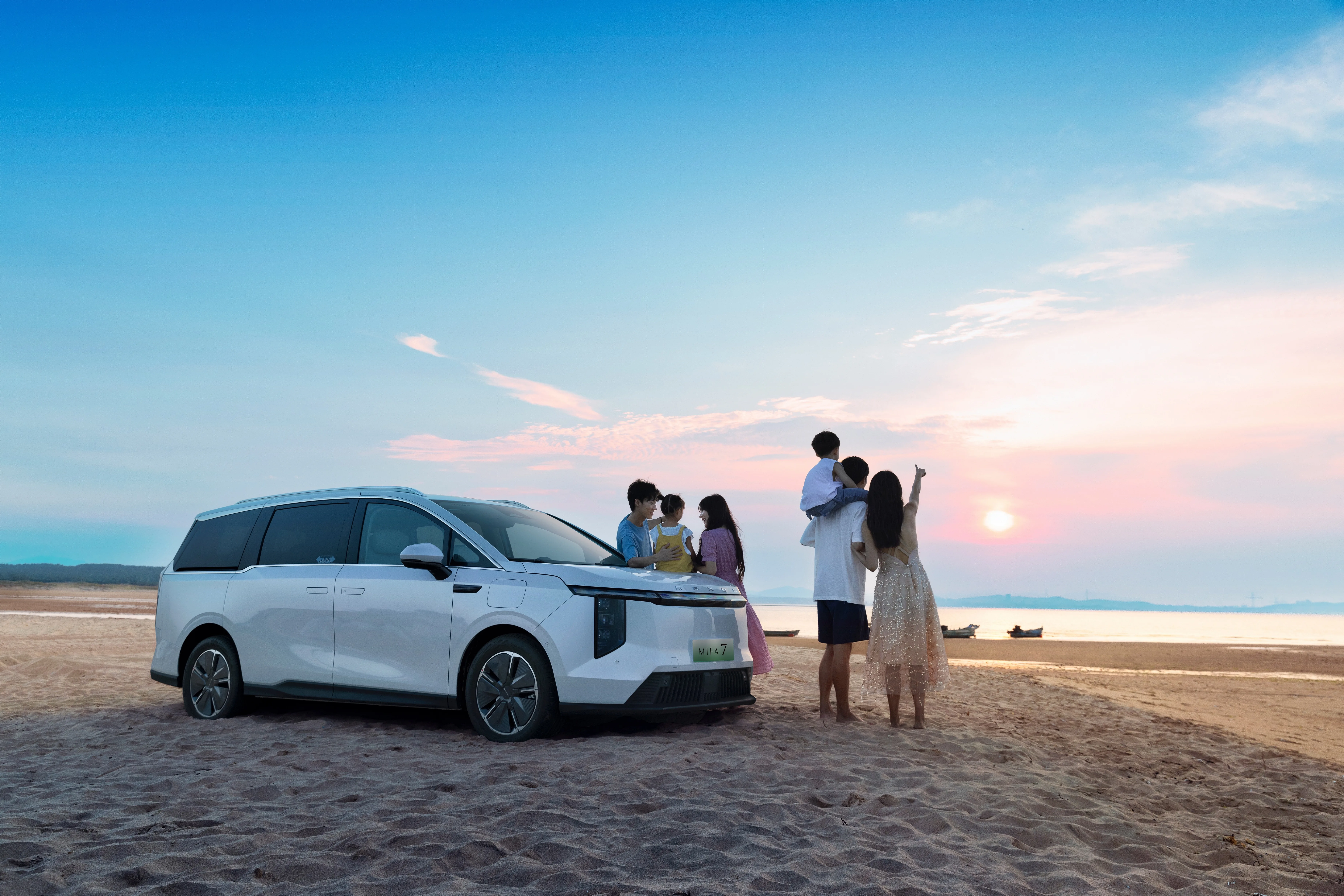 MIFA 7 rear three-quarter beach sunset